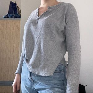 Brandy Melville Waffle Henley